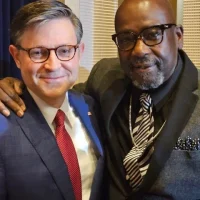 Speaker of the House Mike Johnson and Pastor Dennis Hodges