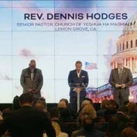 Speaker of the House Mike Johnson and Pastor Dennis Hodges